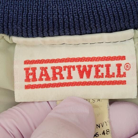 Vintage Michigan-Dairy Bomber Jacket XL 26x26 Hartwell Crop - Picture 5 of 16